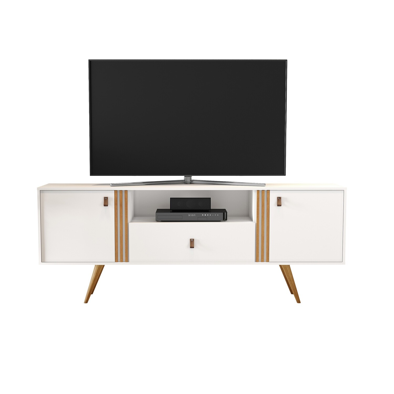 PONCE II TV STAND WHITE