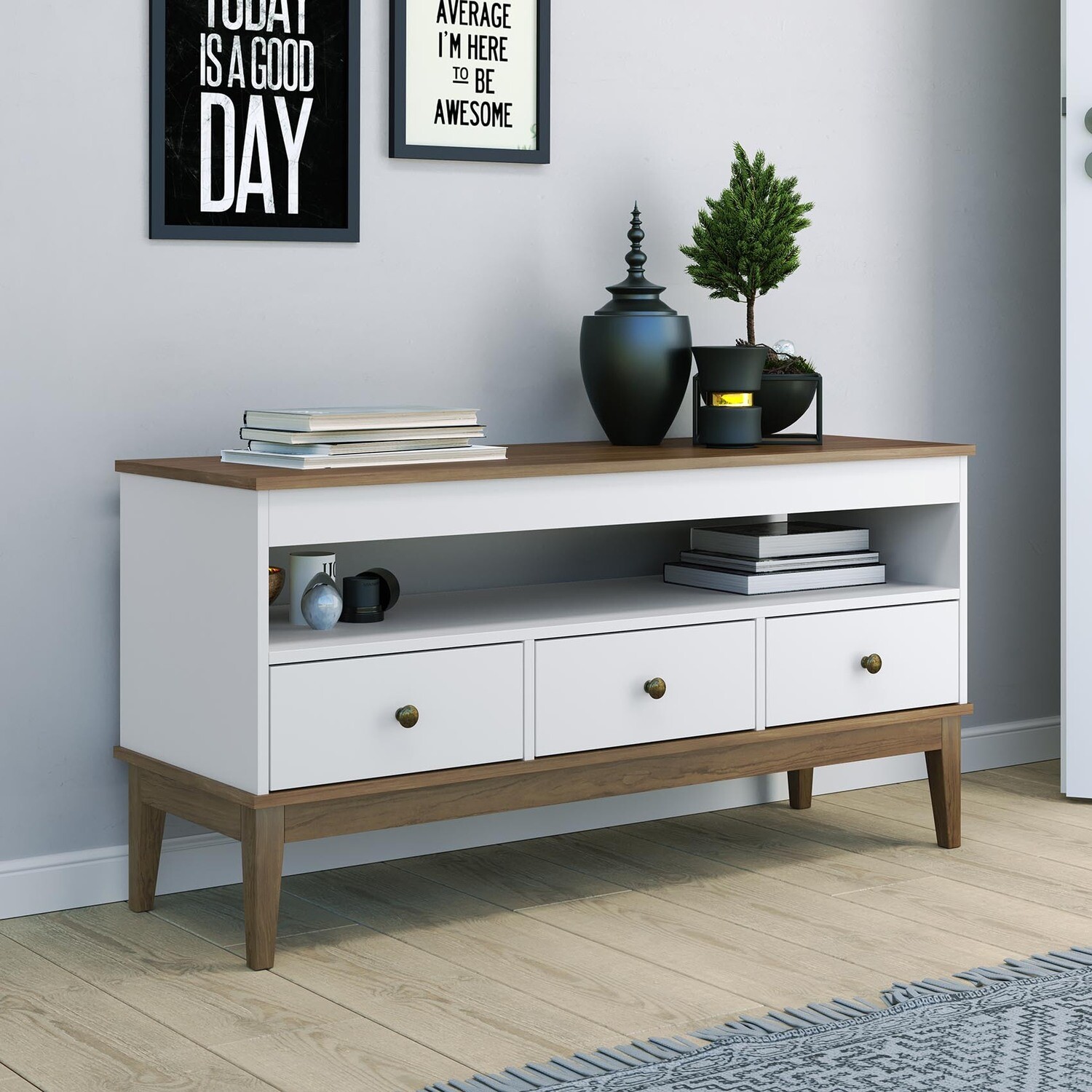 CHARLESTON HERITAGE ACCENT CABINET MOCHA/WHITE