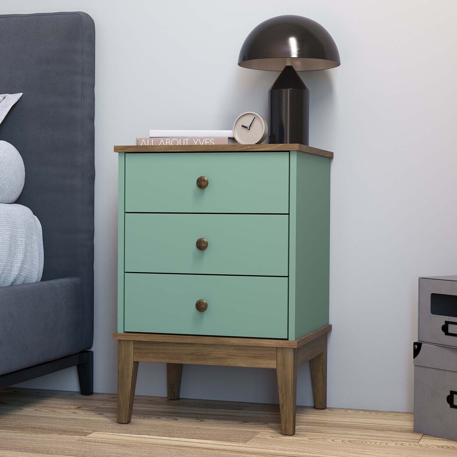 CHARLESTON HERITAGE NIGHTSTAND MOCHA/OLIVE
