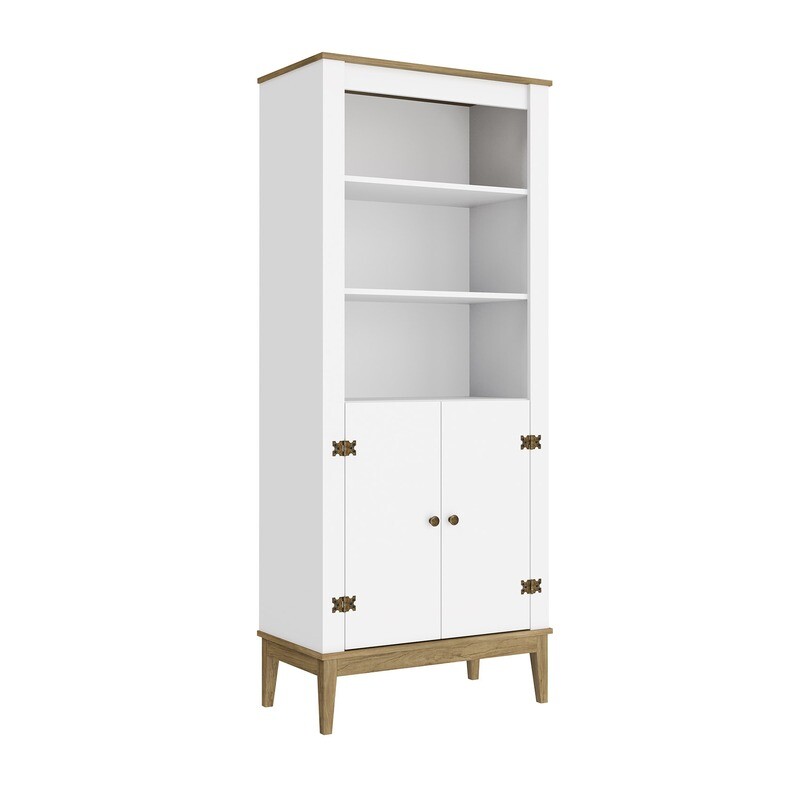 CHARLESTON HERITAGE BOOKCASE MOCHA/WHITE CHARLESTON HERITAGE BOOKCASE MOCHA/WHITE