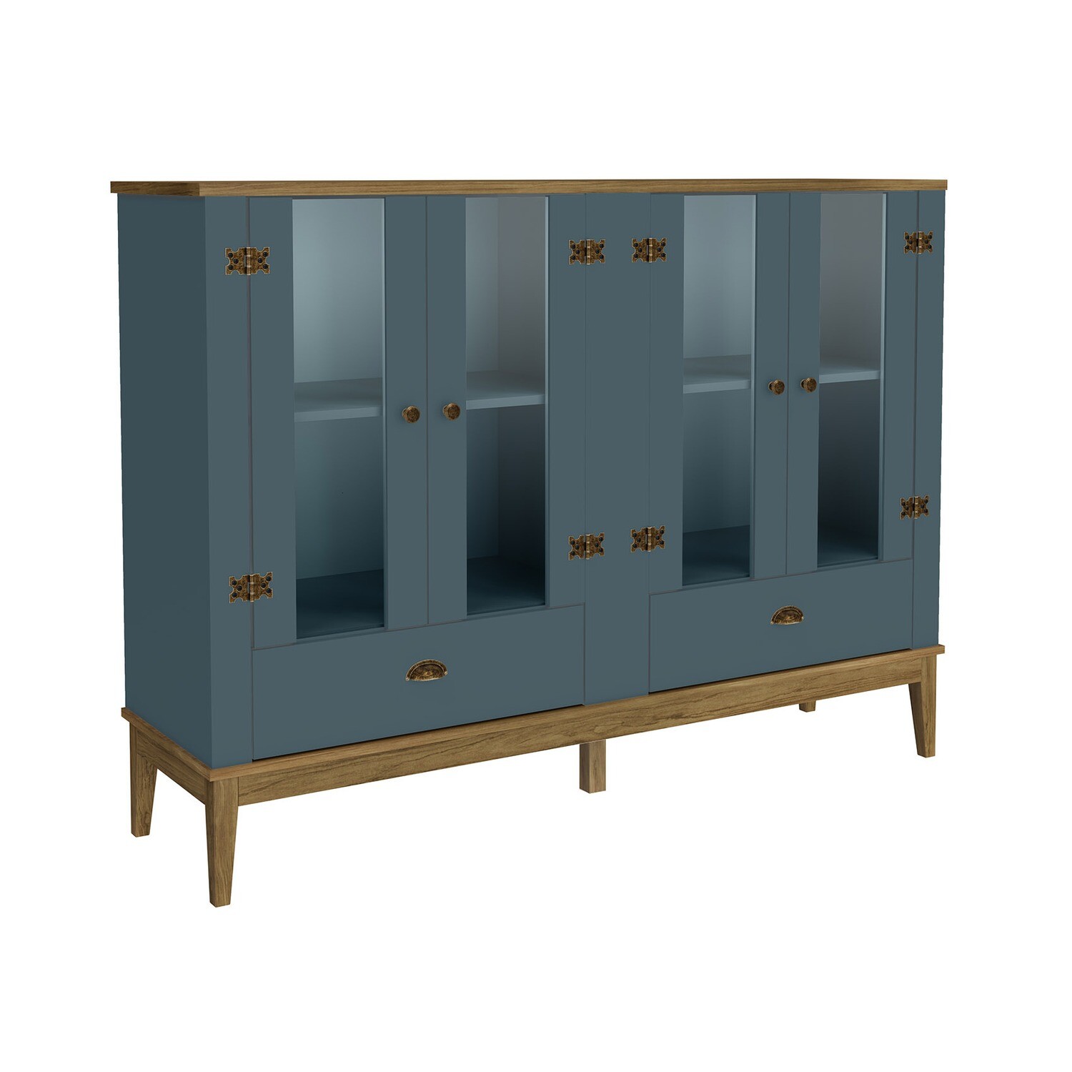 CHARLESTON HERITAGE DINING CABINET DEEP MARINE/MOCHA