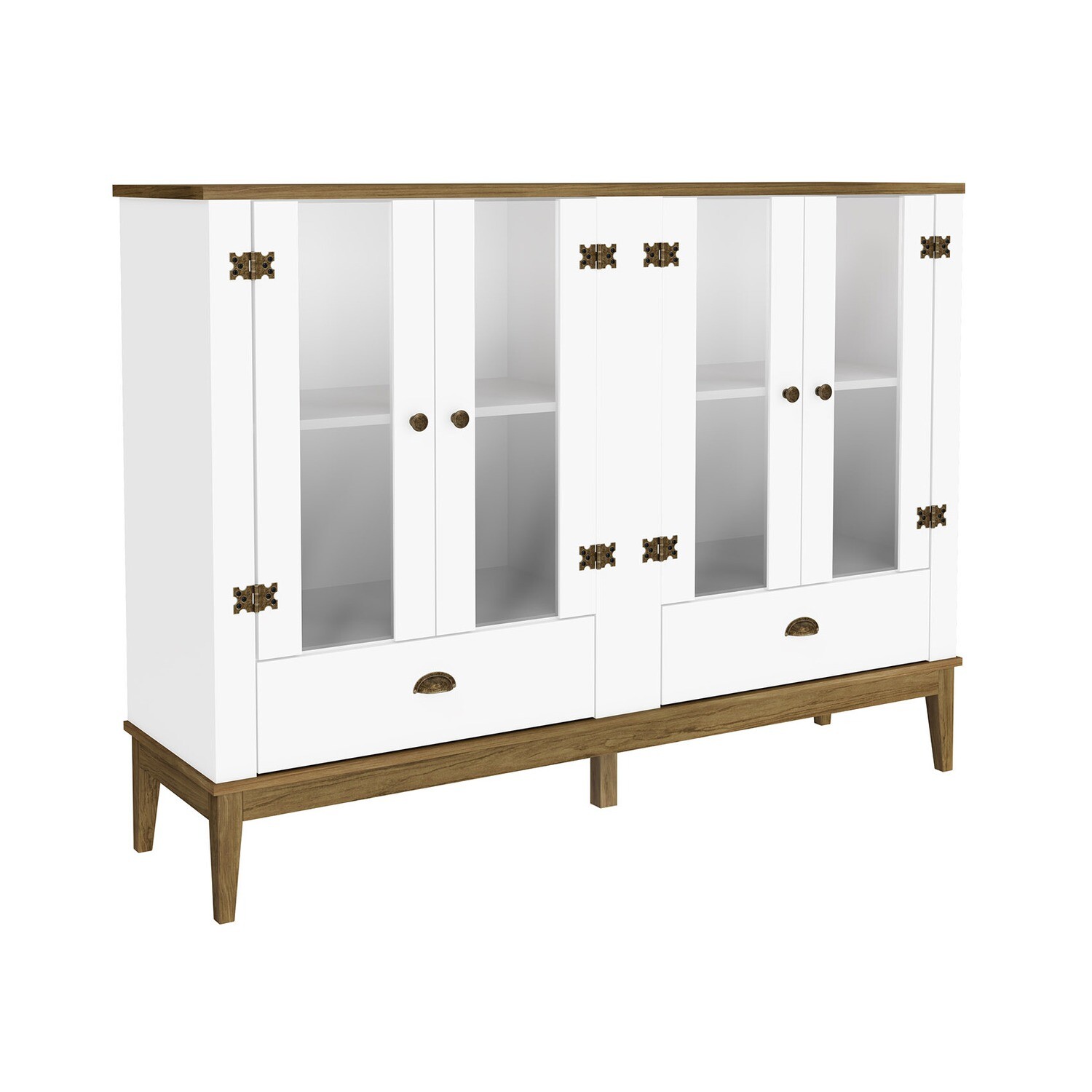 CHARLESTON HERITAGE DINING CABINET WHITE/MOCHA