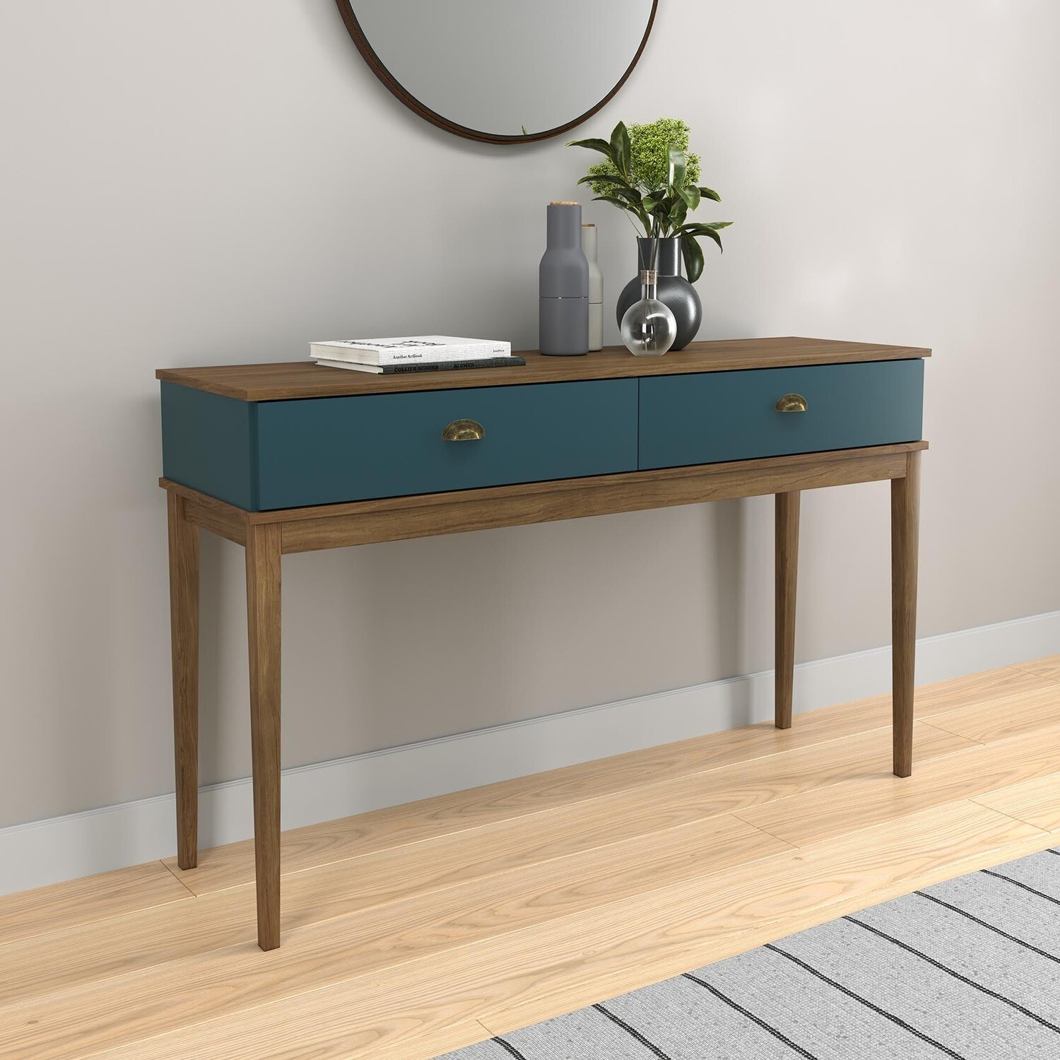CHARLESTON HERITAGE CONSOLE TABLE MOCHA/DEEP MARINE
