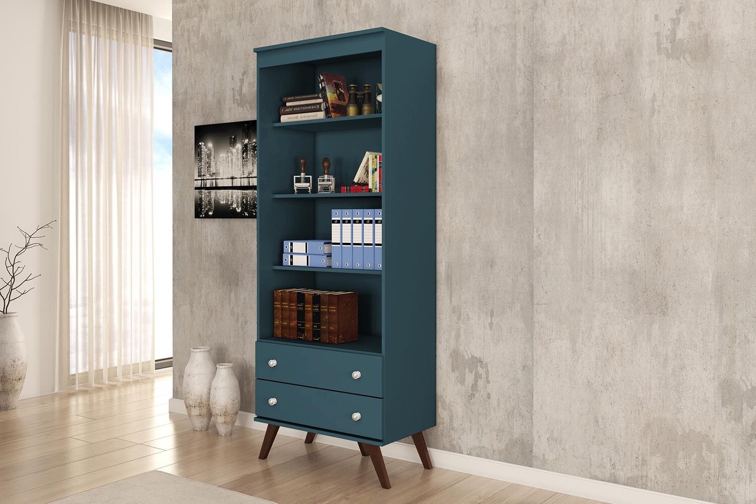 MANCHESTER BOOKCASE DEEP MARINE