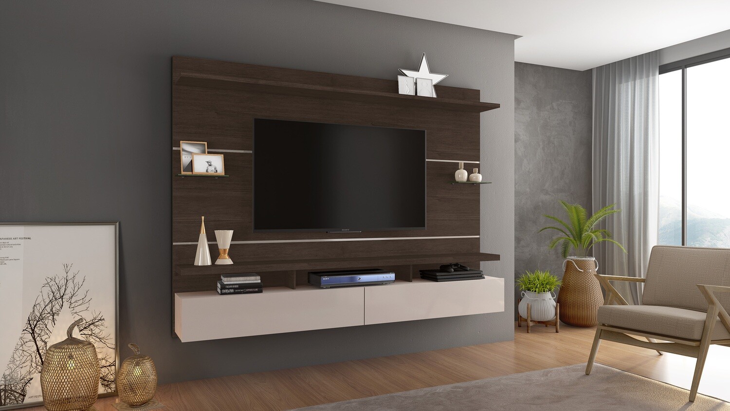 CAGUAS PANEL CAFFE/OFF WHITE