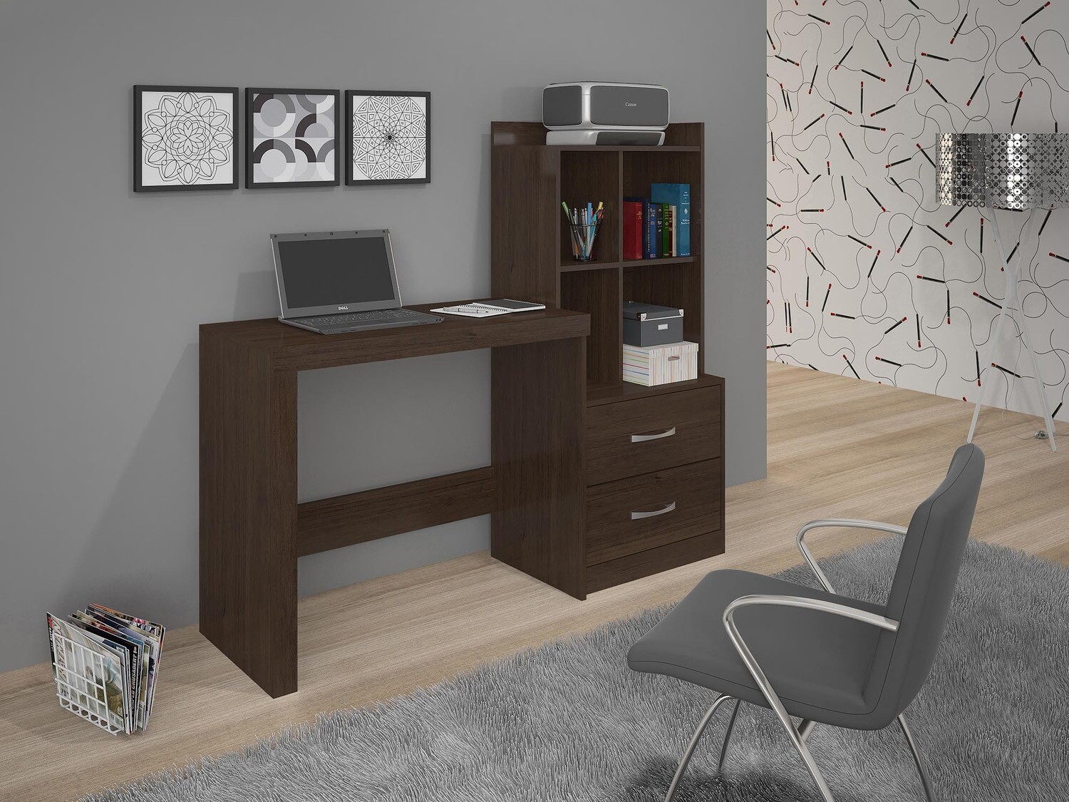 HOLLAND COMPLETE COMPUTER DESK CAFFE