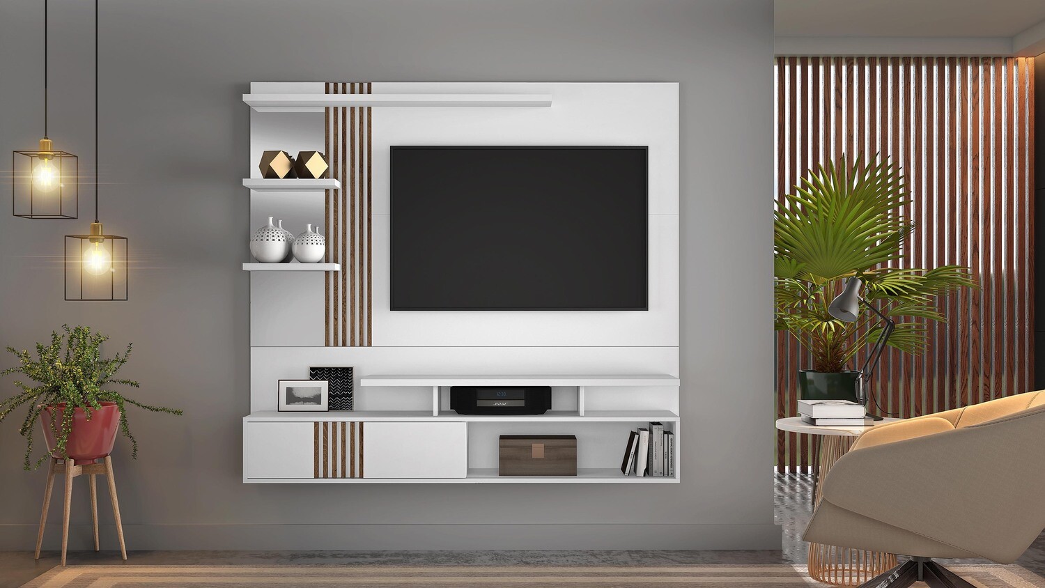 GUAYNABO PANEL WHITE/CAFFE