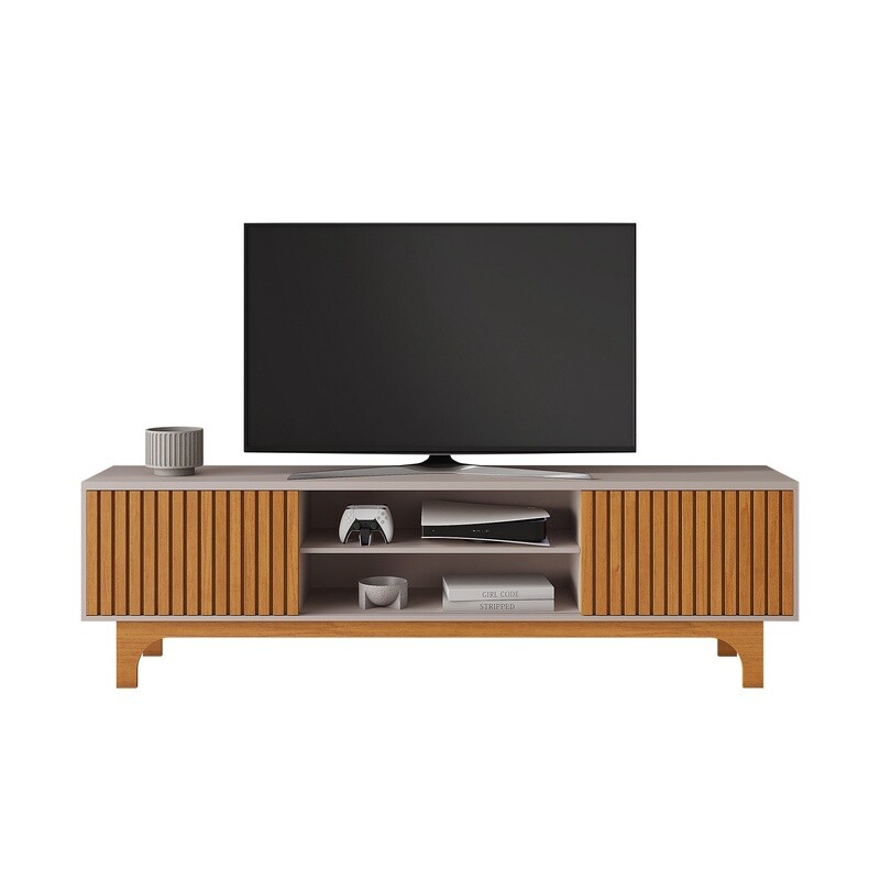 RIO GRANDE TV STAND OFF WHITE/CINNAMON