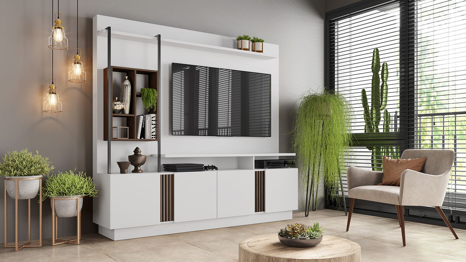 TACOMA HOME THEATER WHITE/CAFFE