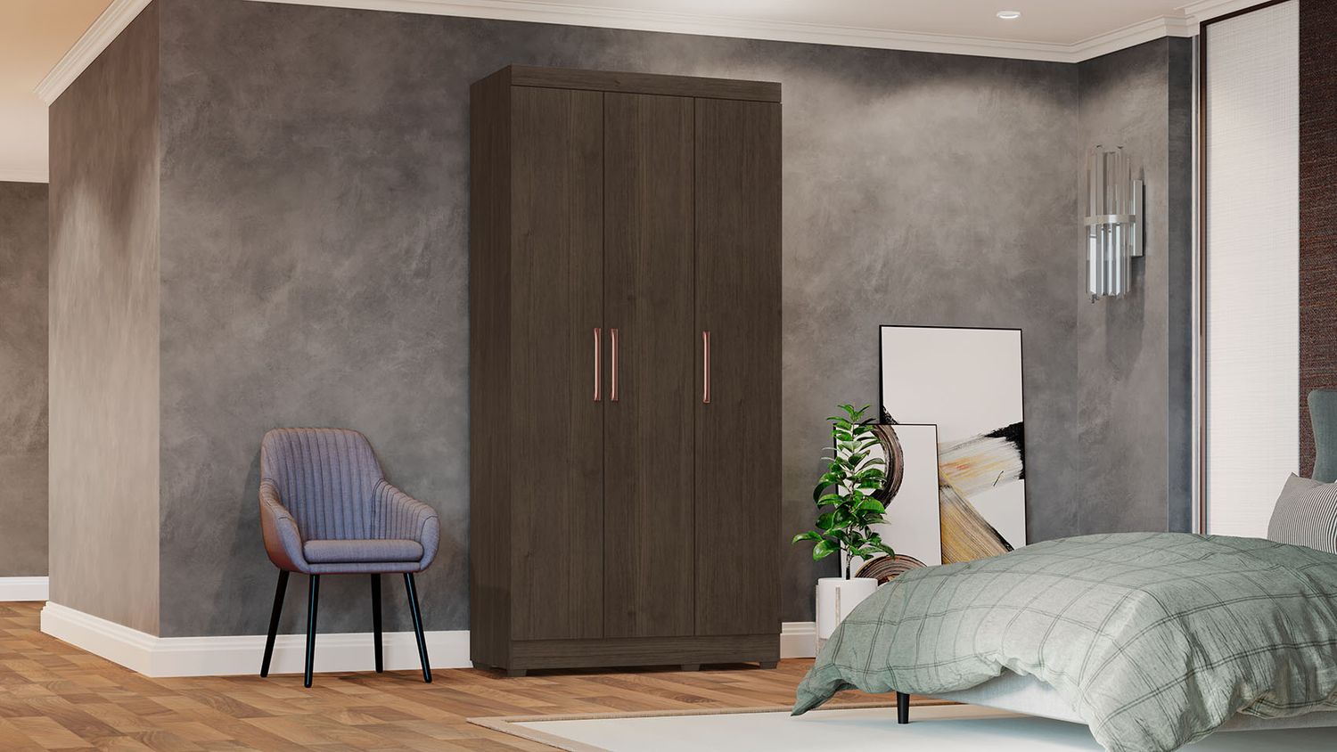 LAGUNA 3 DOORS CLOSET CAFFE