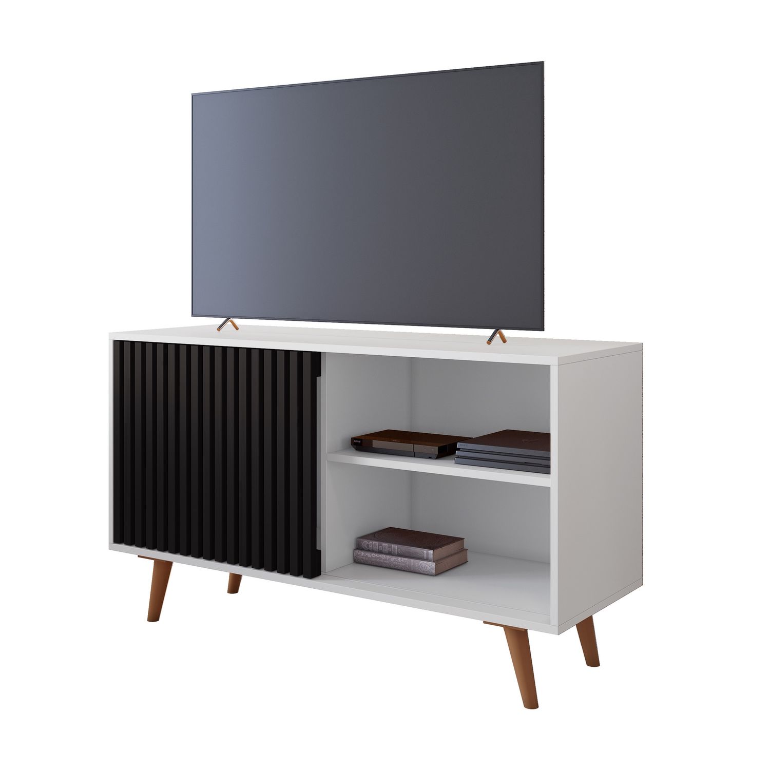 GURABO TV STAND WHITE/BLACK
