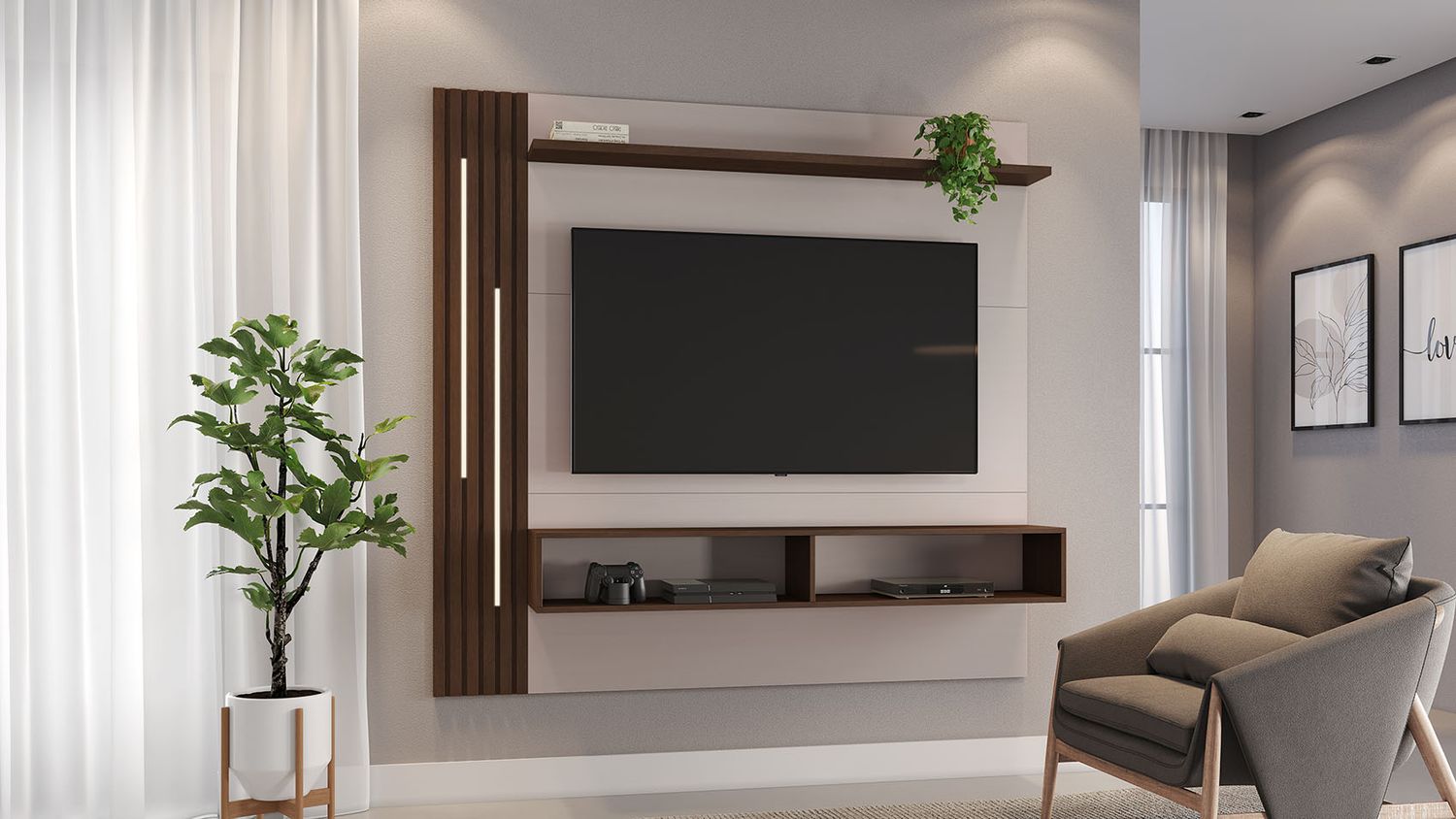 LUQUILLO PANEL OFF WHITE/CAFFE