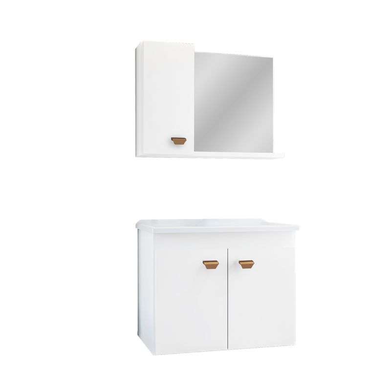 KONNOS II WALL MOUNT VANITY SET WHITE