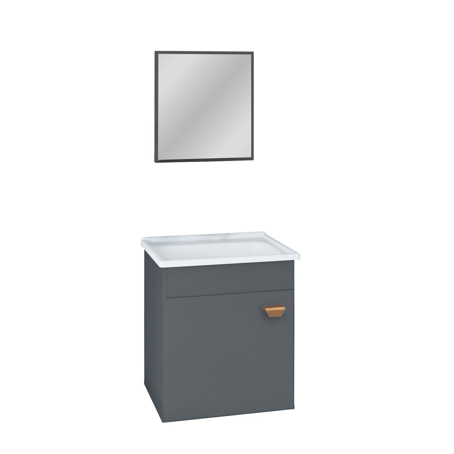 ALANYA II WALL MOUNT VANITY SET DARK GRAY