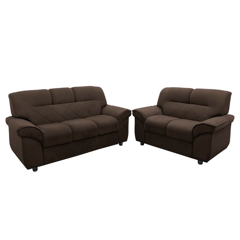 DOHA SET VELUT BROWN 2-PCS