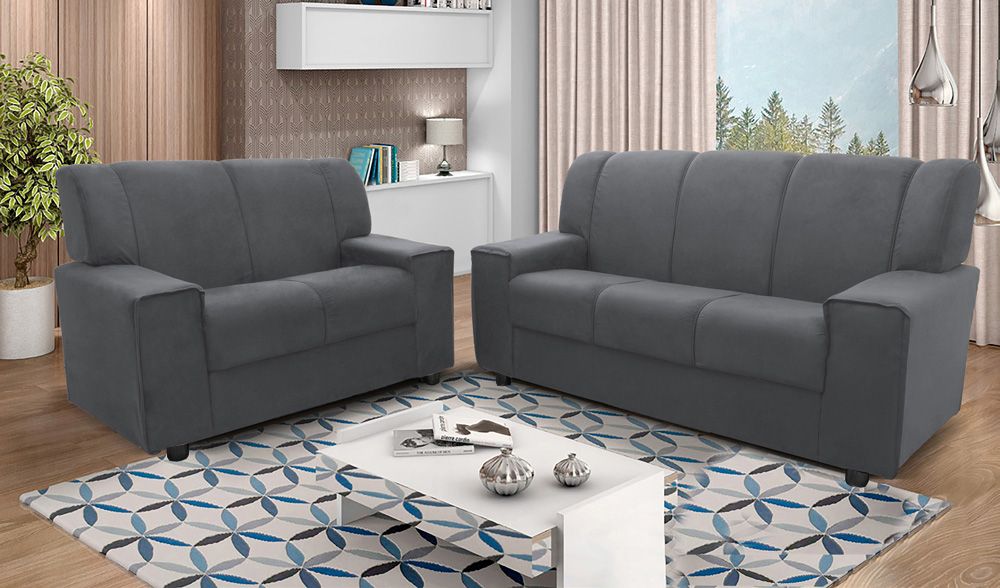 ALEXANDRIA SET VELUT GRAY 2-PCS