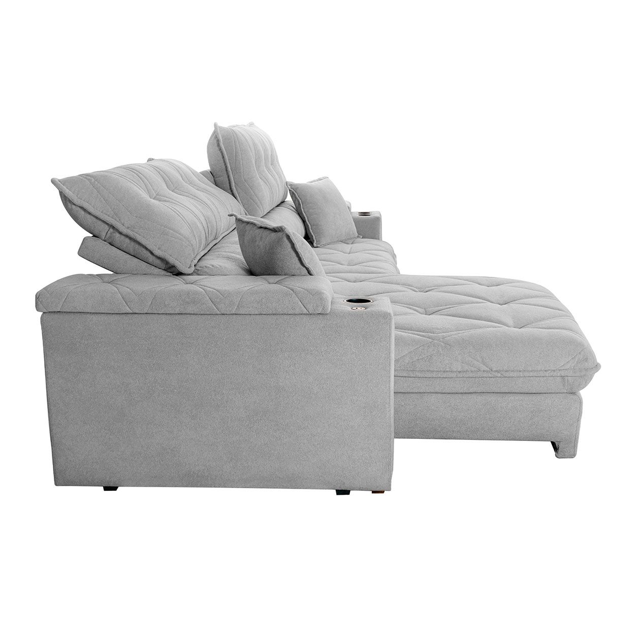 122 IN. ANAHEIM FAMILY SOFA GRAY