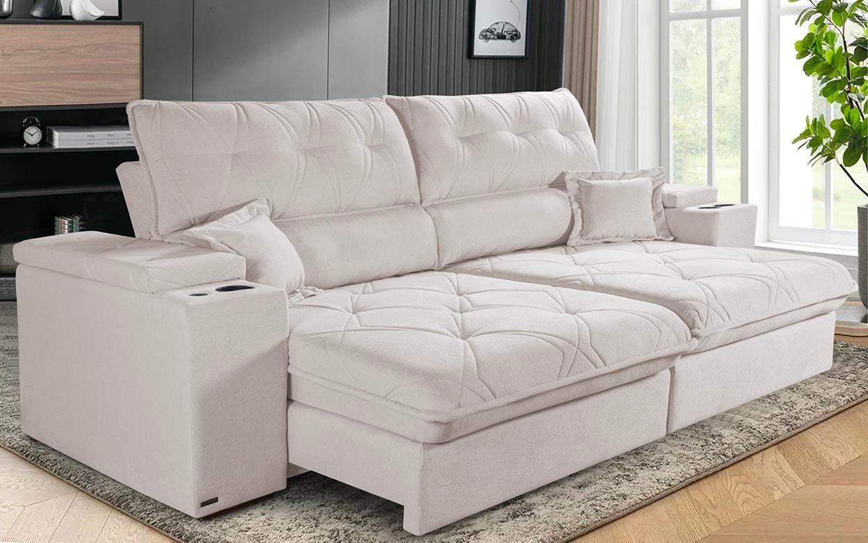 94 IN. ANAHEIM FAMILY SOFA OFF WHITE