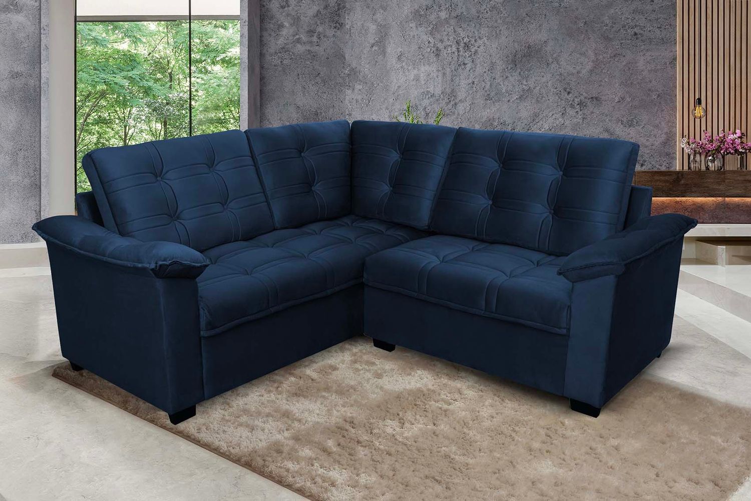 COIMBRA SECTIONAL VIP NAVY BLUE
