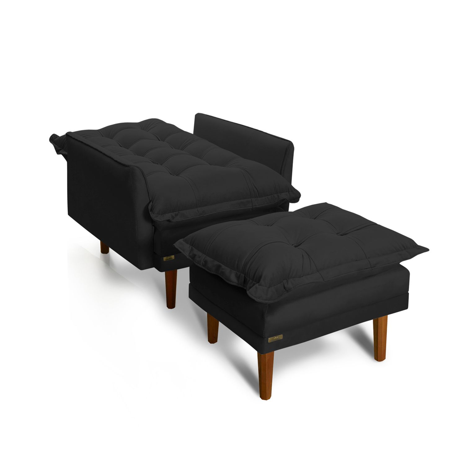 NEW HAVEN RECLINER AND OTTOMAN BLACK