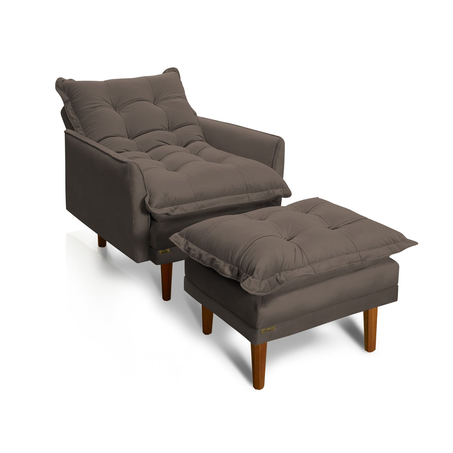NEW HAVEN RECLINER AND OTTOMAN BROWN