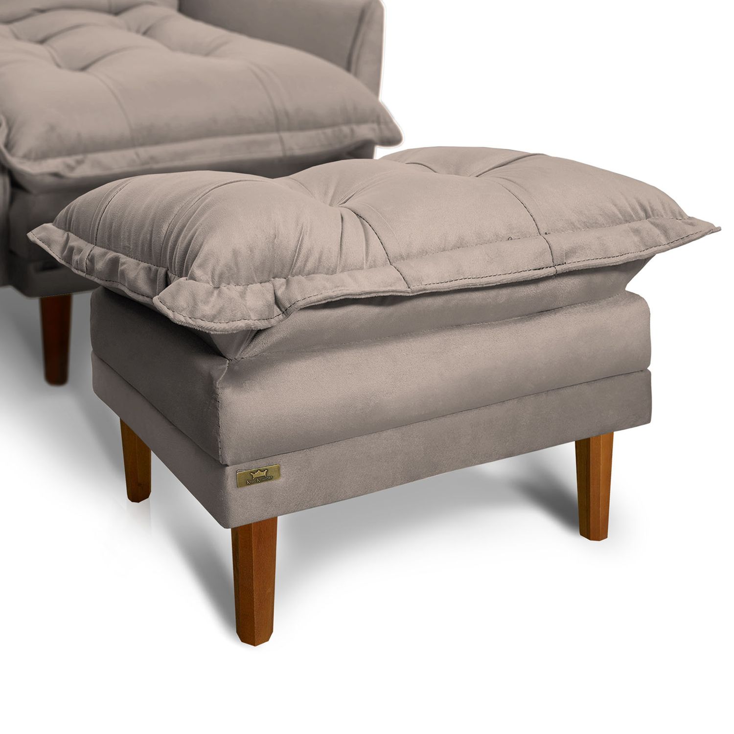 NEW HAVEN RECLINER AND OTTOMAN WARM GRAY