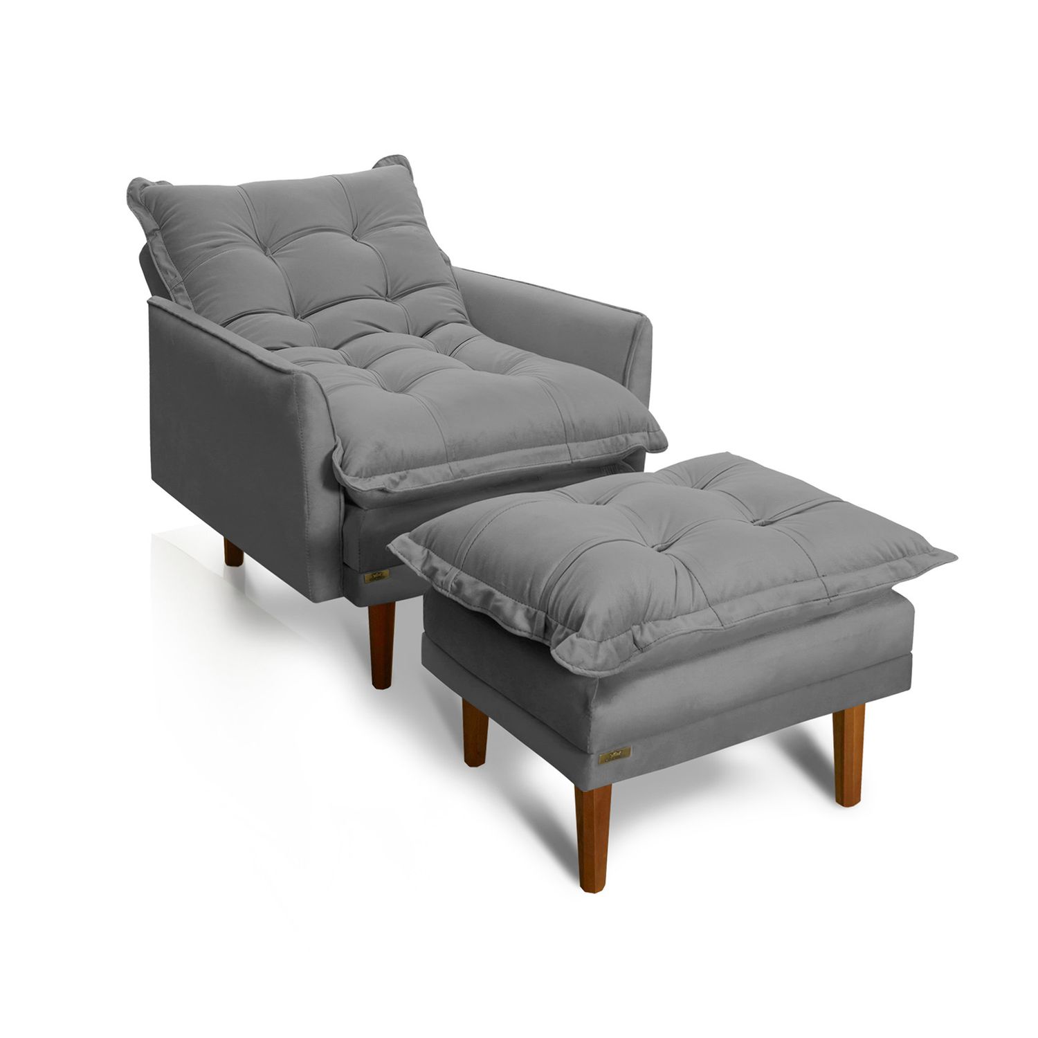 NEW HAVEN RECLINER AND OTTOMAN GRAPHITE