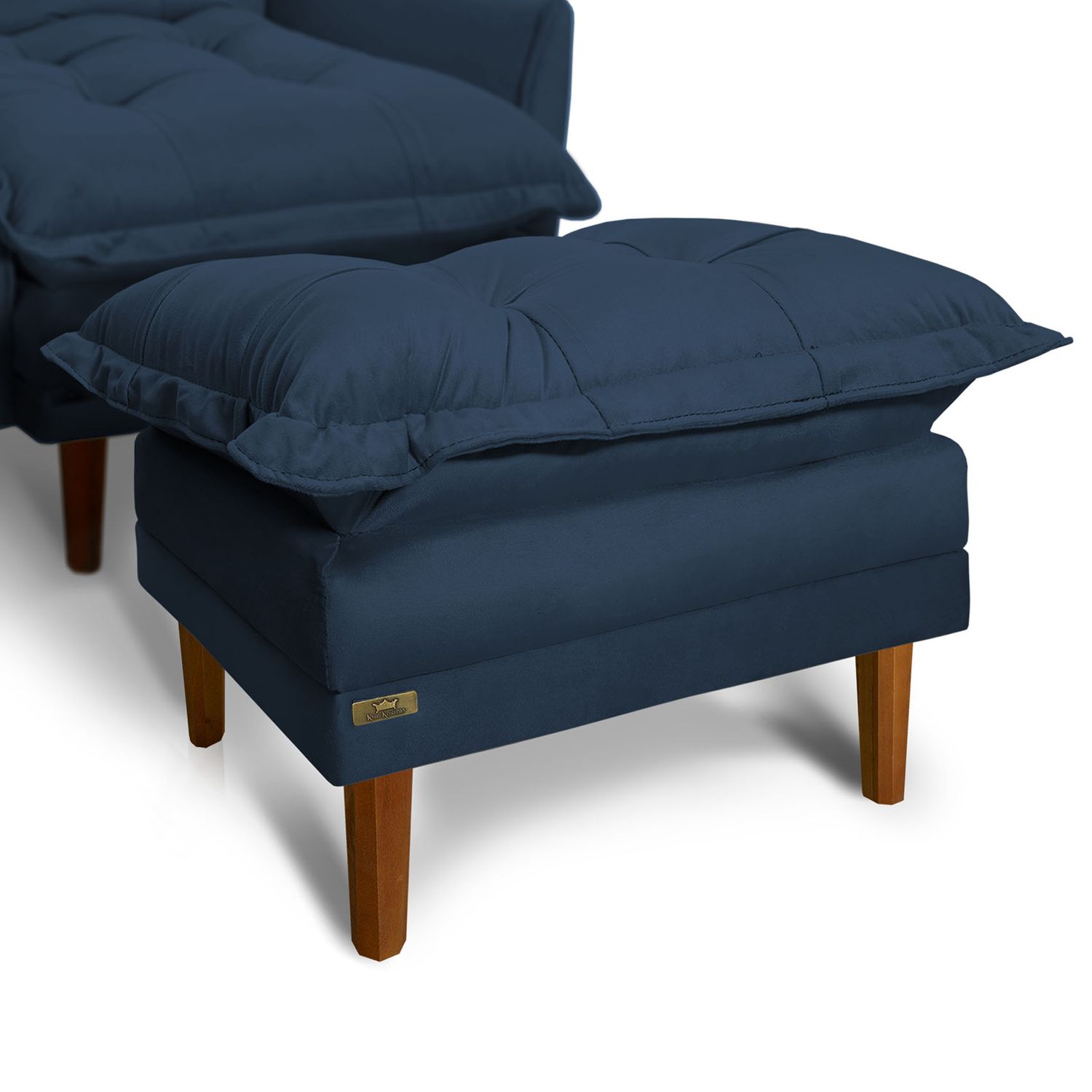 NEW HAVEN RECLINER AND OTTOMAN NAVY BLUE