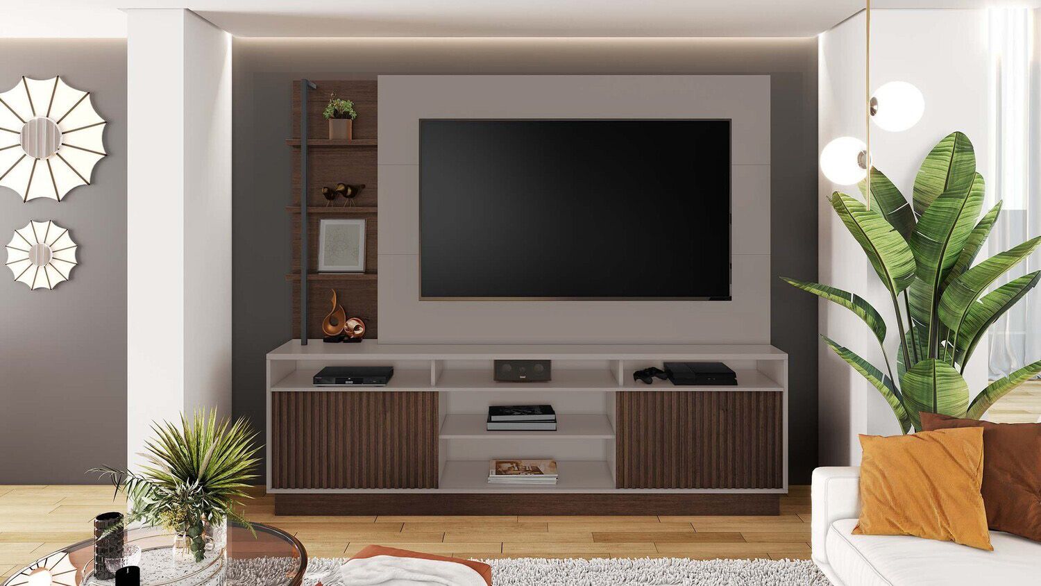 HILLSBORO HOME THEATER OFF WHITE/CAFFE