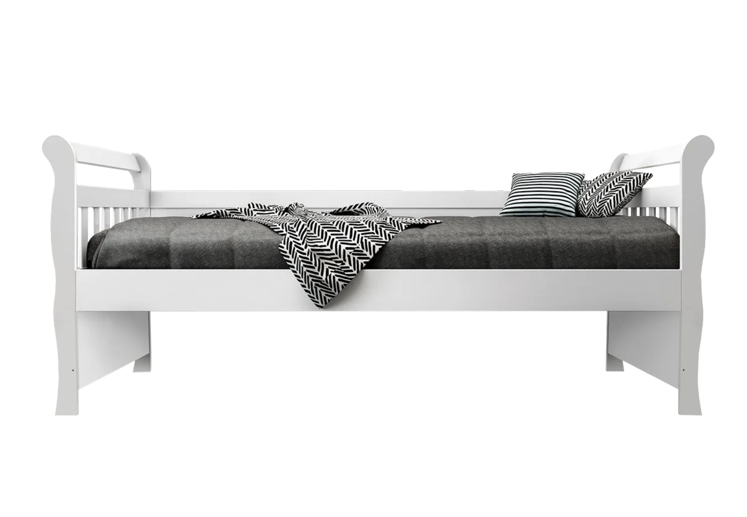 LUCIE COMBO 2-PCS TWIN DAYBED WHITE + TRUNDLE BED WHITE - EXCLUSIVELY ONLINE