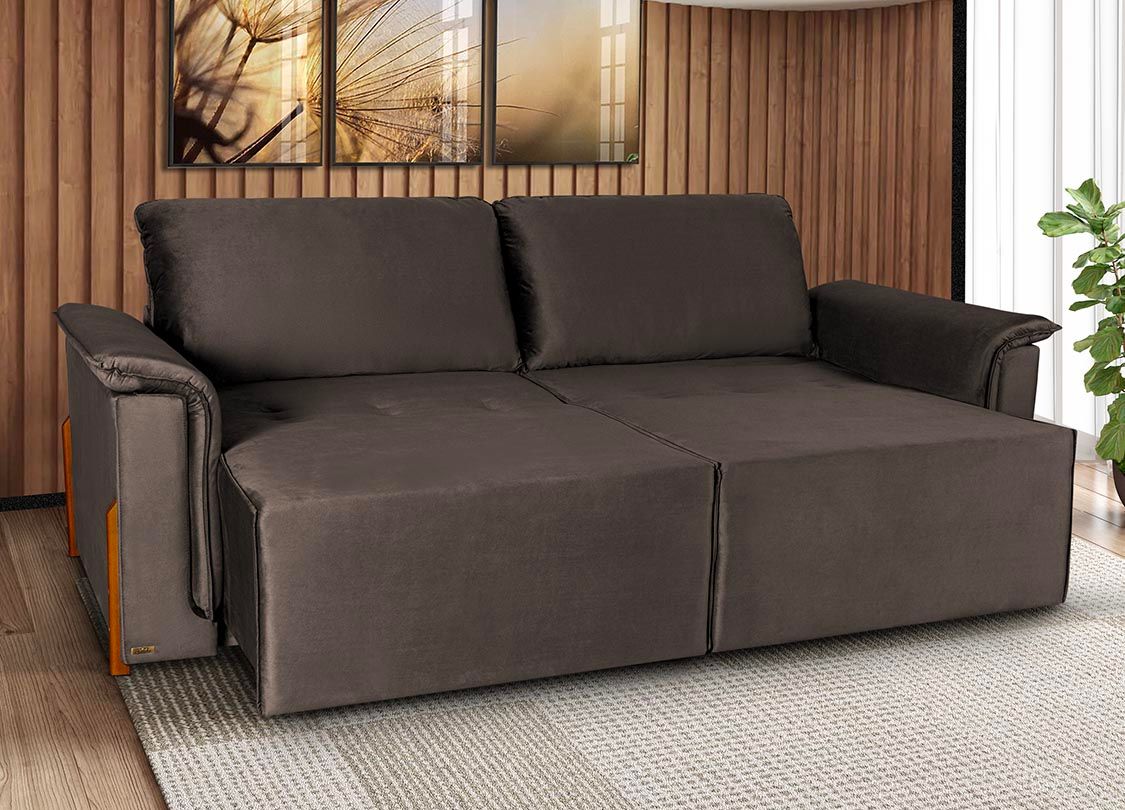 98 IN. RIVIERA FAMILY SOFA BROWN