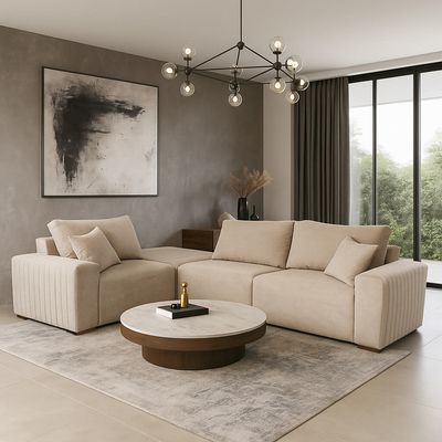 MONROE 4-PIECE SECTIONAL BEIGE