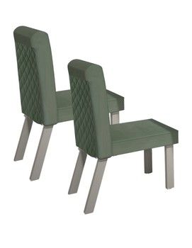 2 BROOKLYN CHAIRS WHITE/MINT