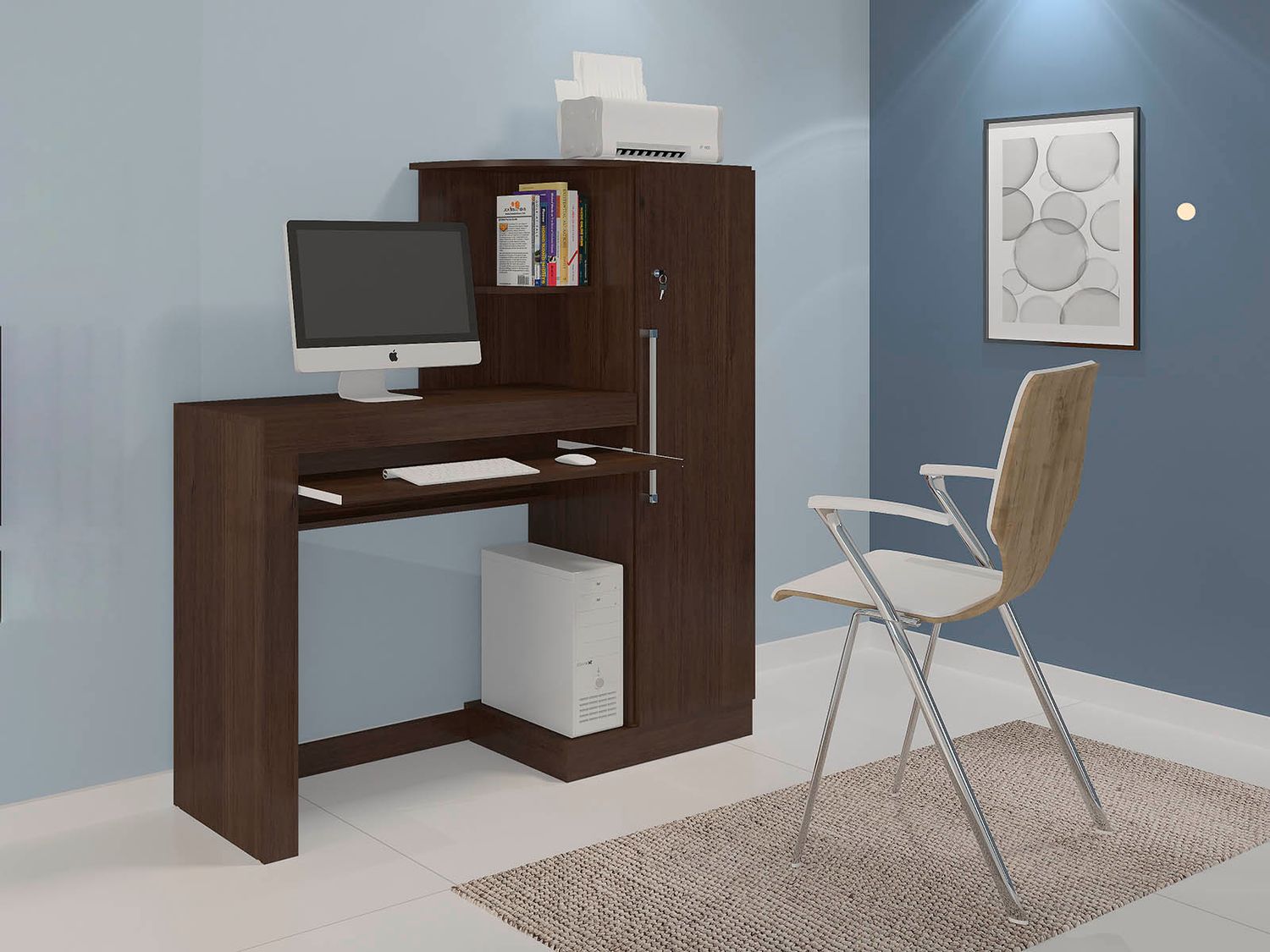 ARUBA COMPLETE COMPUTER DESK SOFT CAFFE