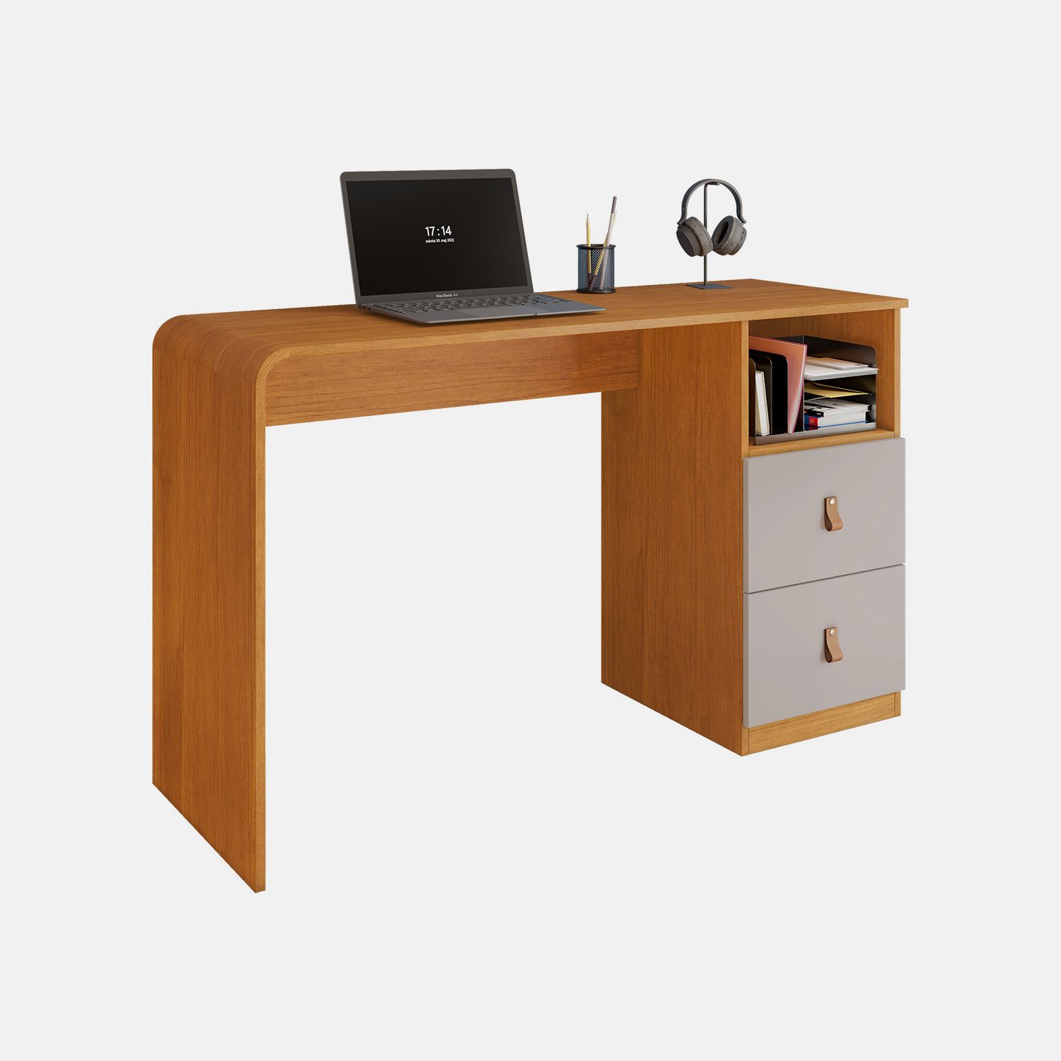 ALAMEDA DESK CINNAMON/OFF WHITE