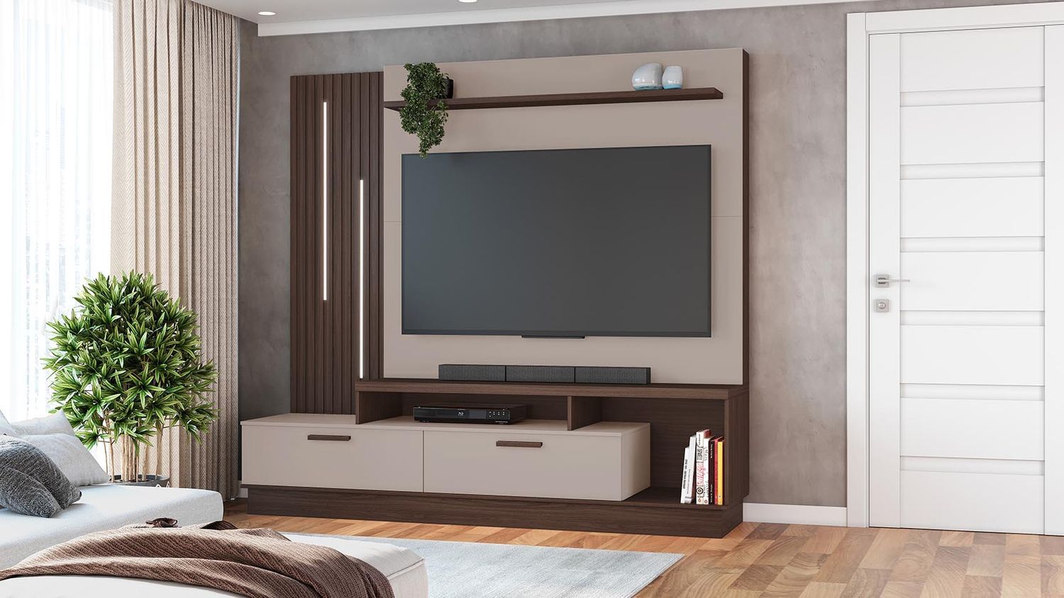 CARMEL POINT HOME THEATER SOFT CAFFE/OFF WHITE