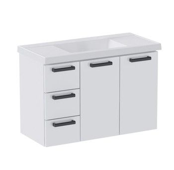 MILOS 32 IN. WALL-MOUNT VANITY WHITE W/ CULTURED MARBLE TOP