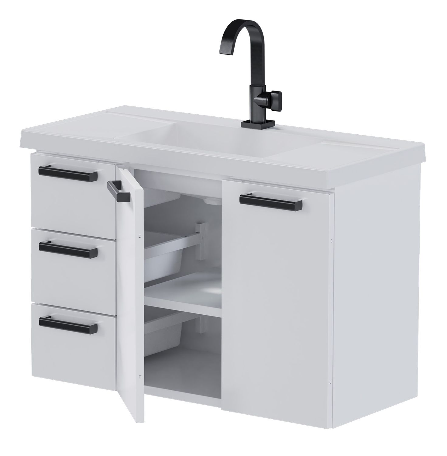 MILOS 32 IN. WALL-MOUNT VANITY WHITE W/ CULTURED MARBLE TOP