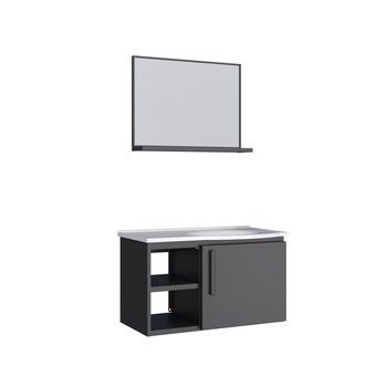 KOS 24 IN. WALL-MOUNT VANITY SET BLACK