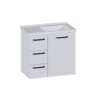 VOULA 24 IN. WALL-MOUNT VANITY WHITE W/ CULTURED MARBLE TOP