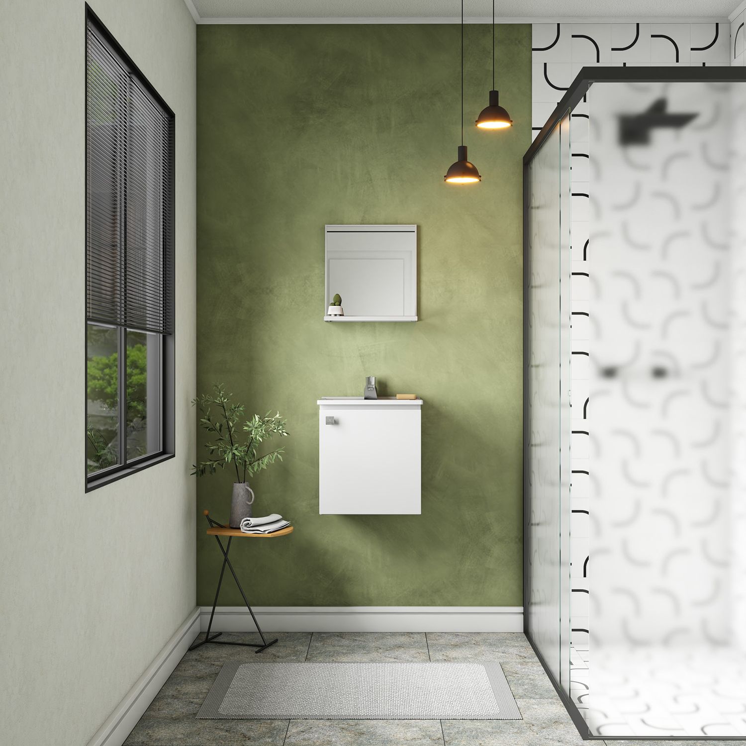 SYMI WALL-MOUNT VANITY SET WHITE