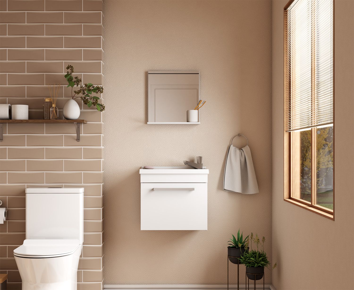 KYLLINI 18 IN. WALL-MOUNT VANITY SET WHITE
