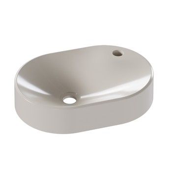 BALOS CULTURED MARBLE OVAL VESSEL SINK VANILLA