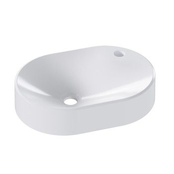 BALOS CULTURED MARBLE OVAL VESSEL SINK WHITE