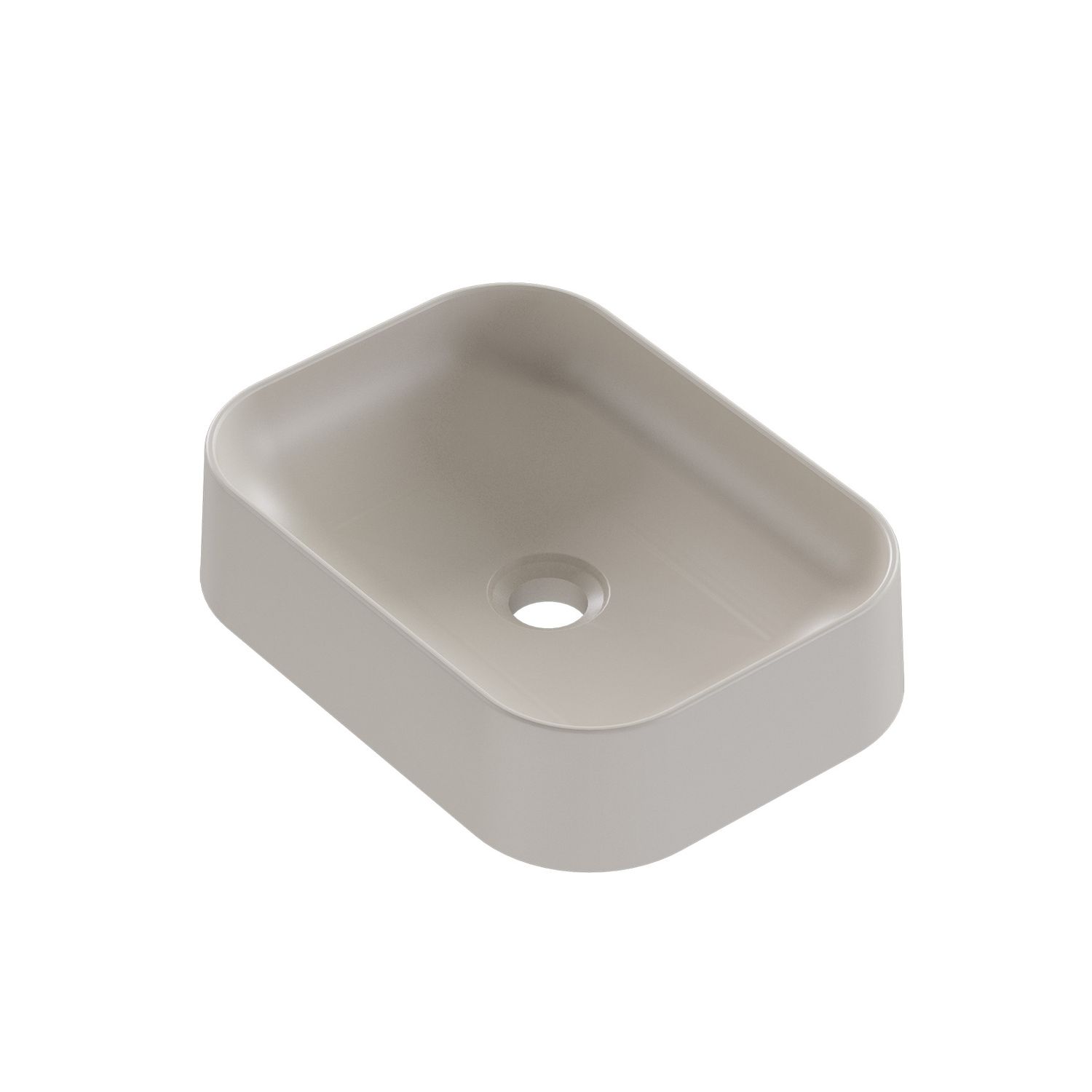 THASSOS CULTURED MARBLE RECTANGULAR VESSEL SINK VANILLA