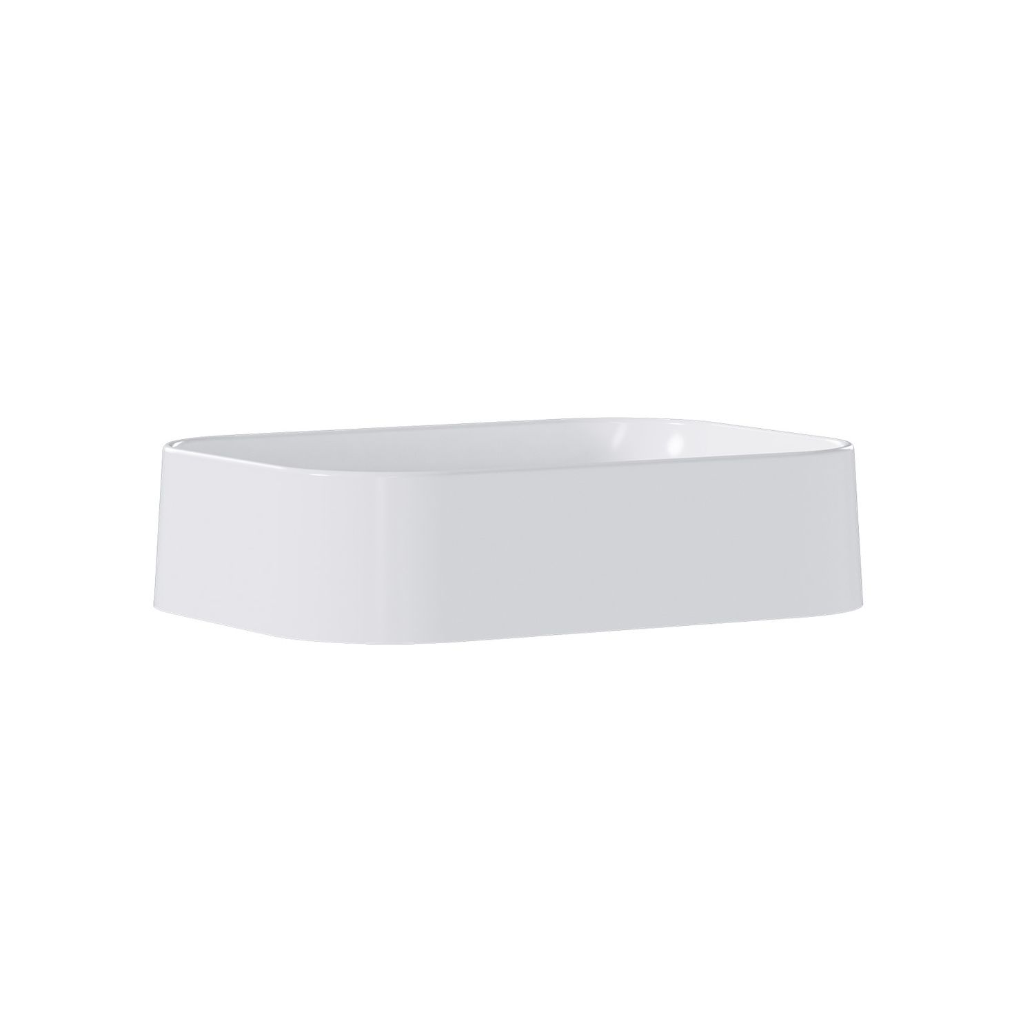 THASSOS CULTURED MARBLE RECTANGULAR VESSEL SINK WHITE