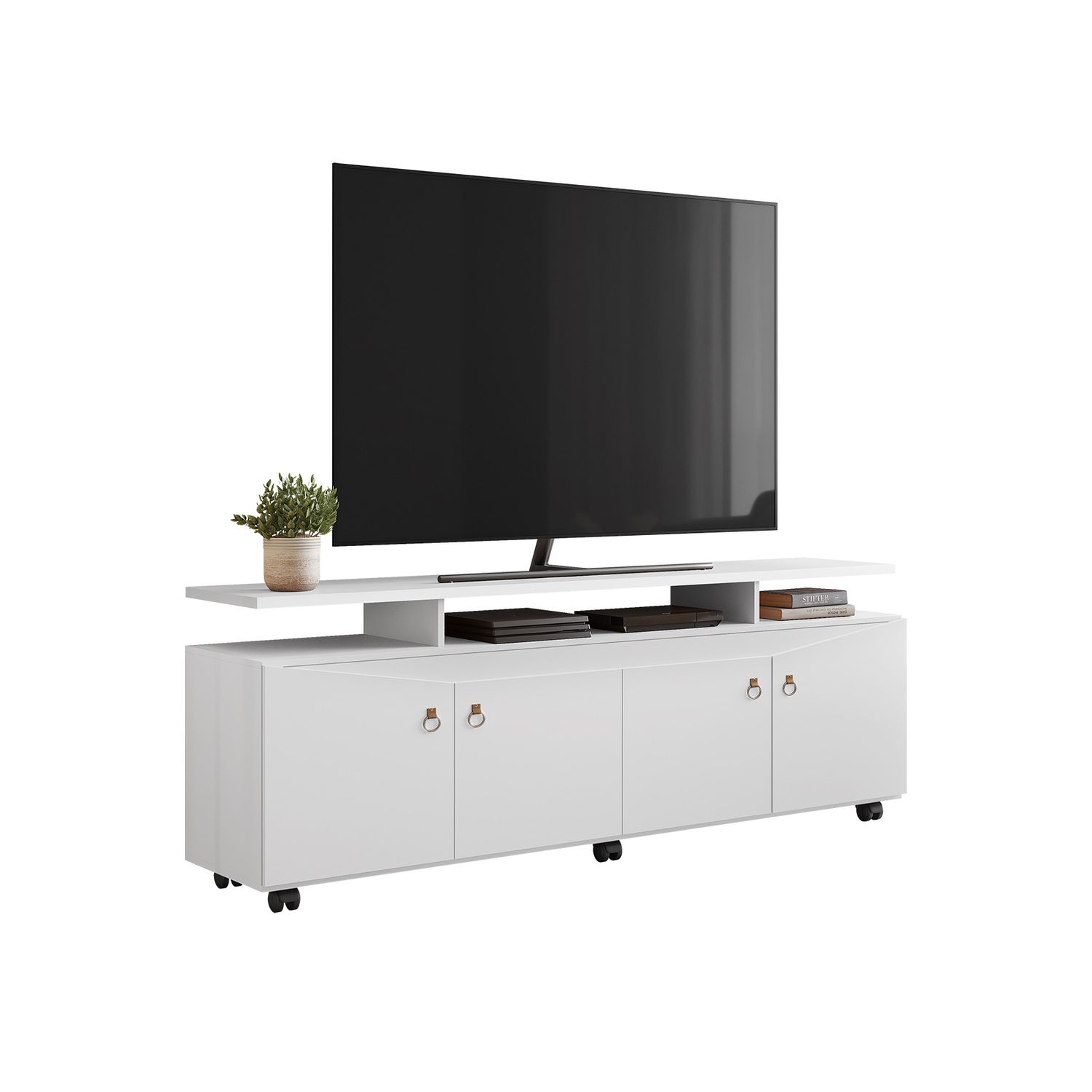 ISABELA TV STAND WHITE