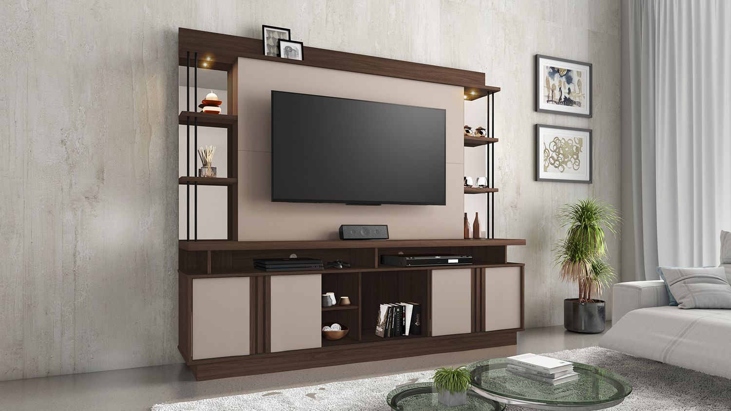 SEATTLE HOME THEATER SOFT CAFFE/OFF WHITE