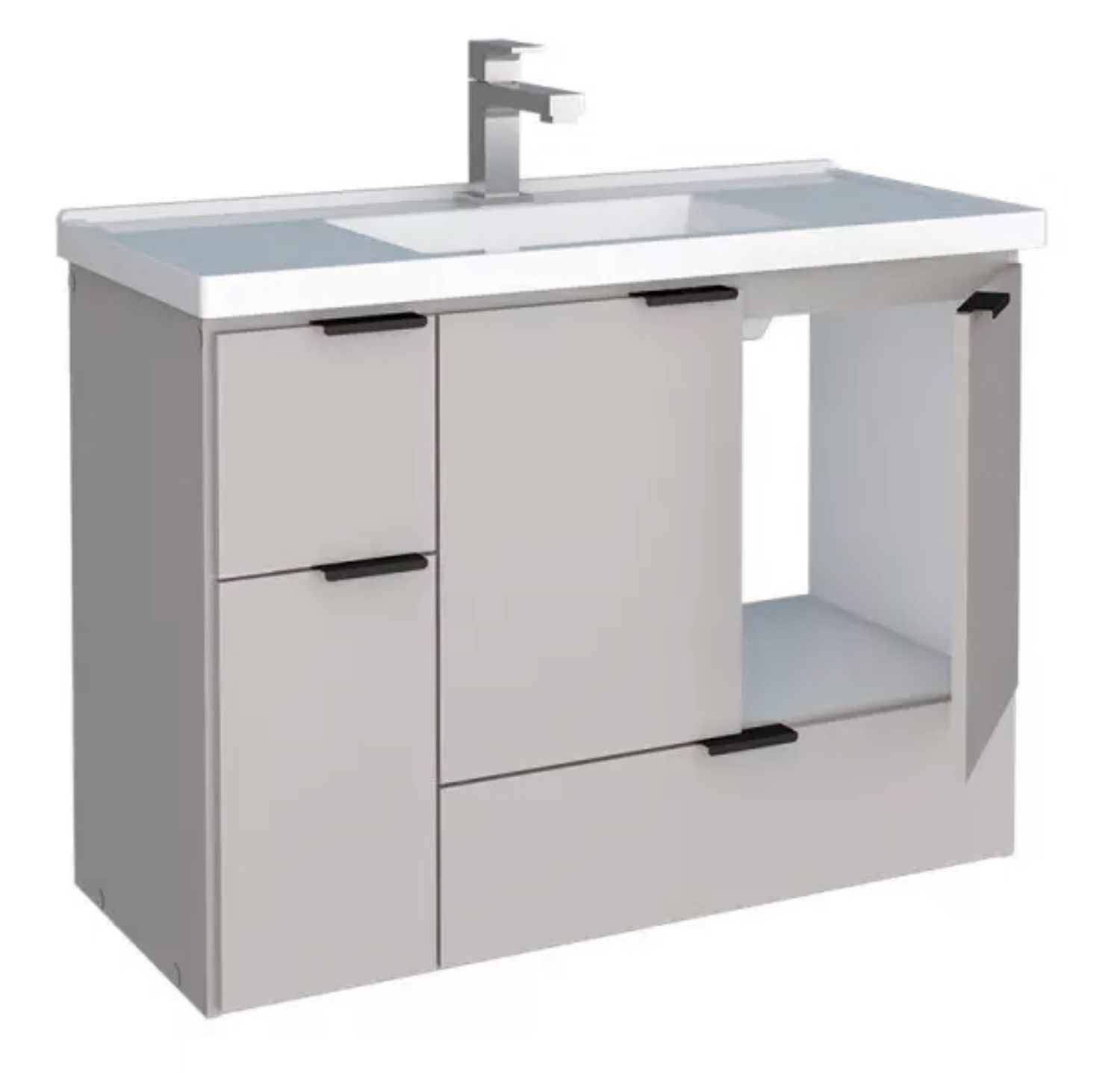 TRINISA 31 IN. WALL-MOUNT VANITY ALMOND W/ CULTURED MARBLE TOP