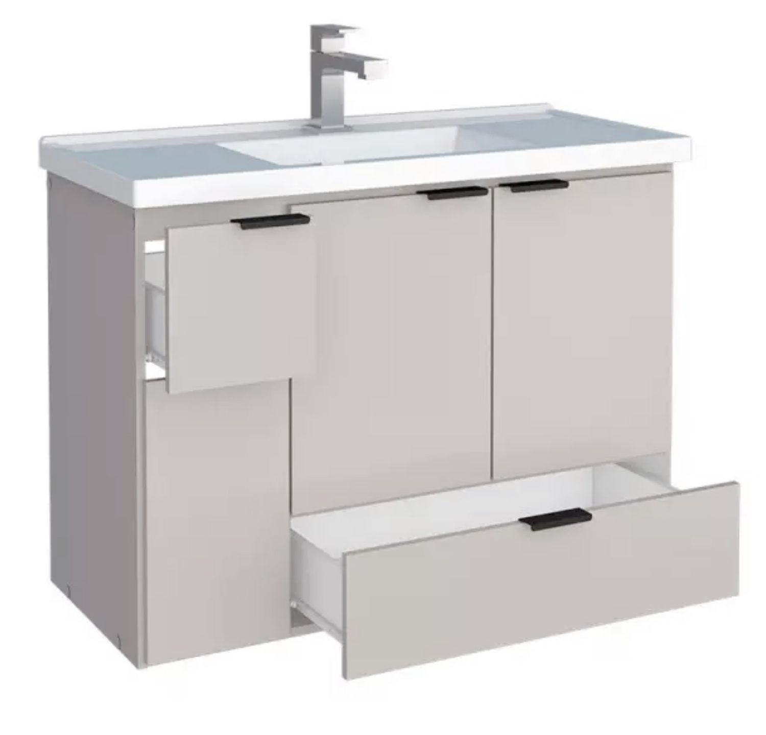 TRINISA 31 IN. WALL-MOUNT VANITY ALMOND W/ CULTURED MARBLE TOP